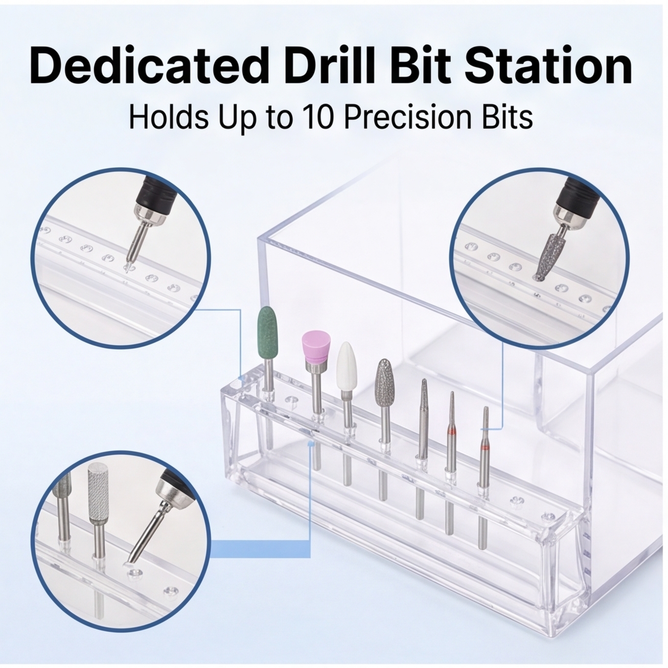Power Tools Holder - Clear Acrylic Nail Display Box –