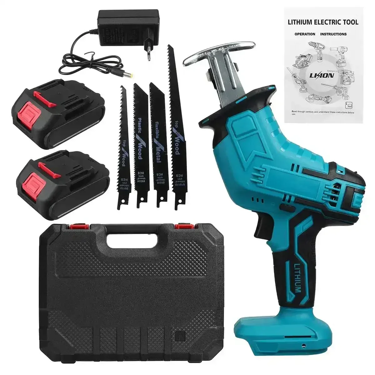 Power Xchange Tools - 21V Cordless Electric Reciprocating Saw Quick