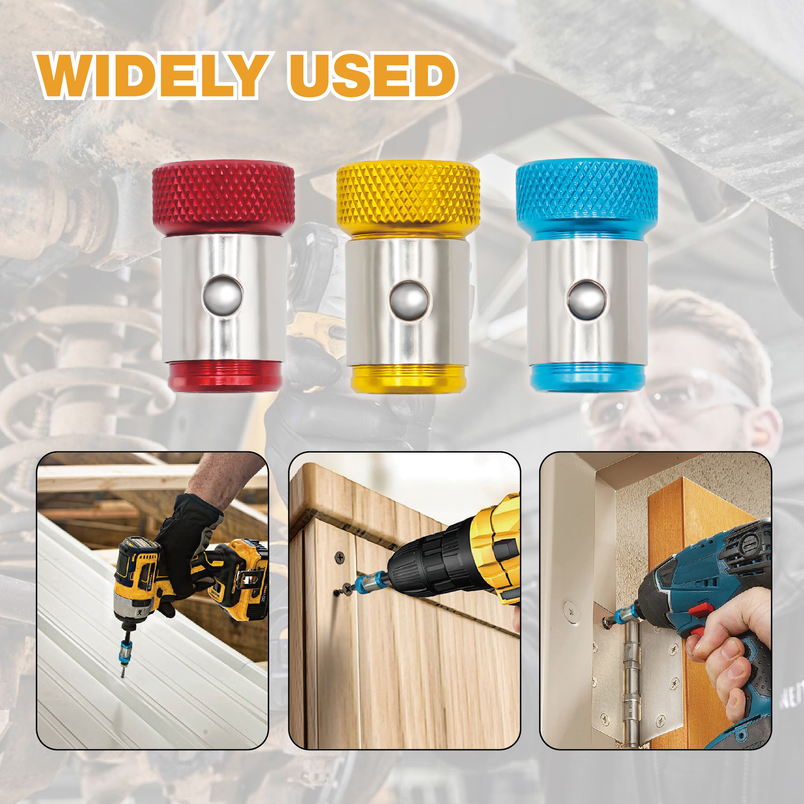 Universal 1/4 Inch Magnetic Sc - Power Tools Yellow Color ulasan dan harga
