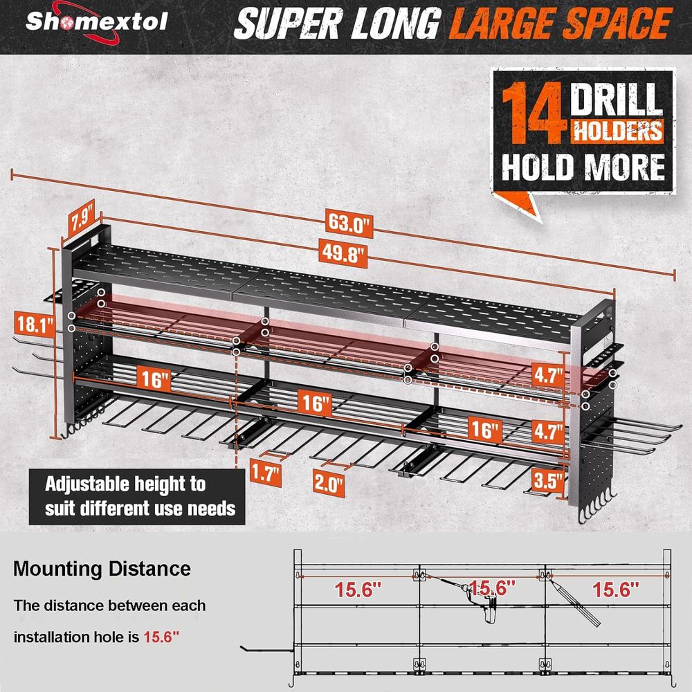 Large Power Tool Organizer Wal - Power Tools Holder ulasan dan harga