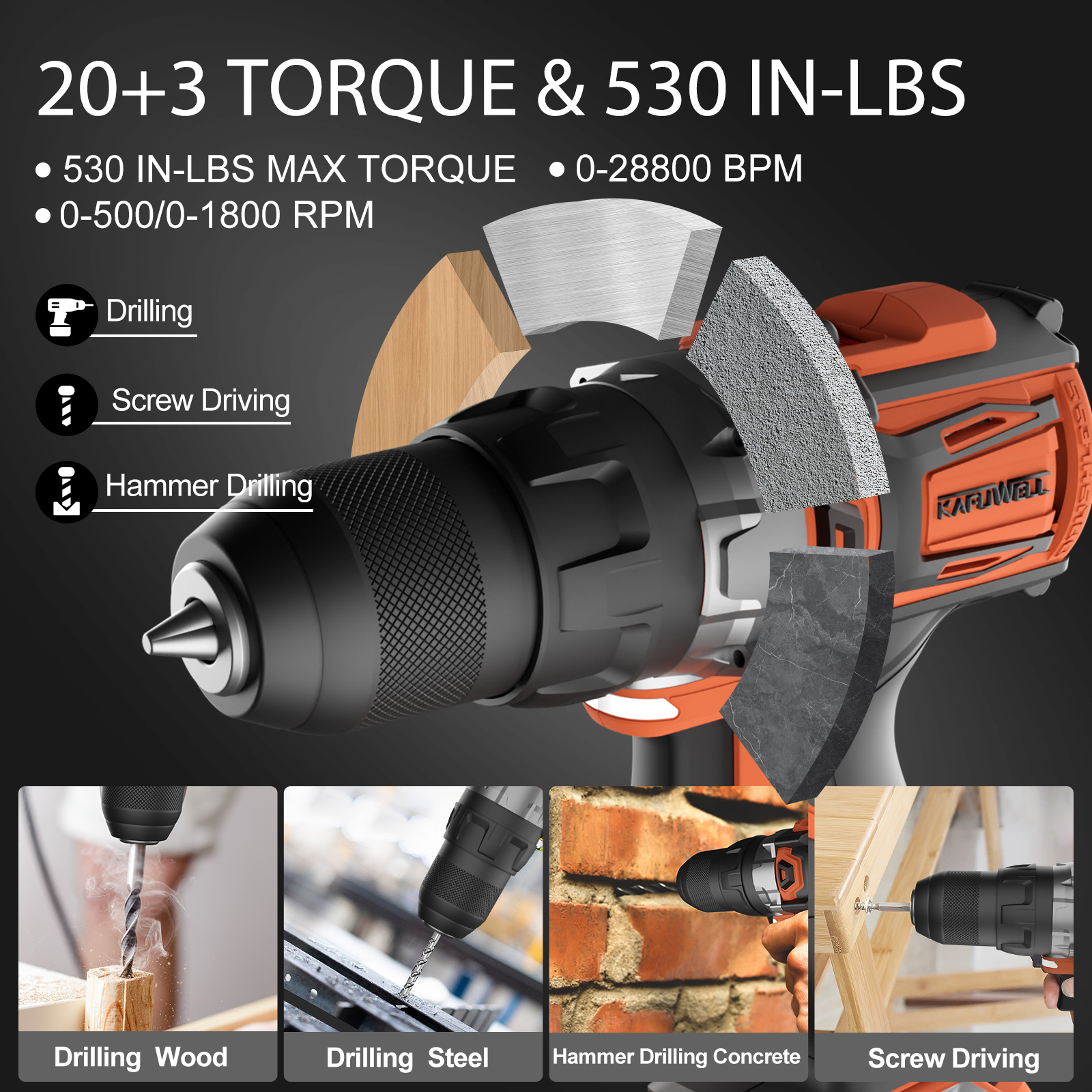 KAFUWELL PA4500-72H Cordless T - Power Tools Combo Kits ulasan dan harga