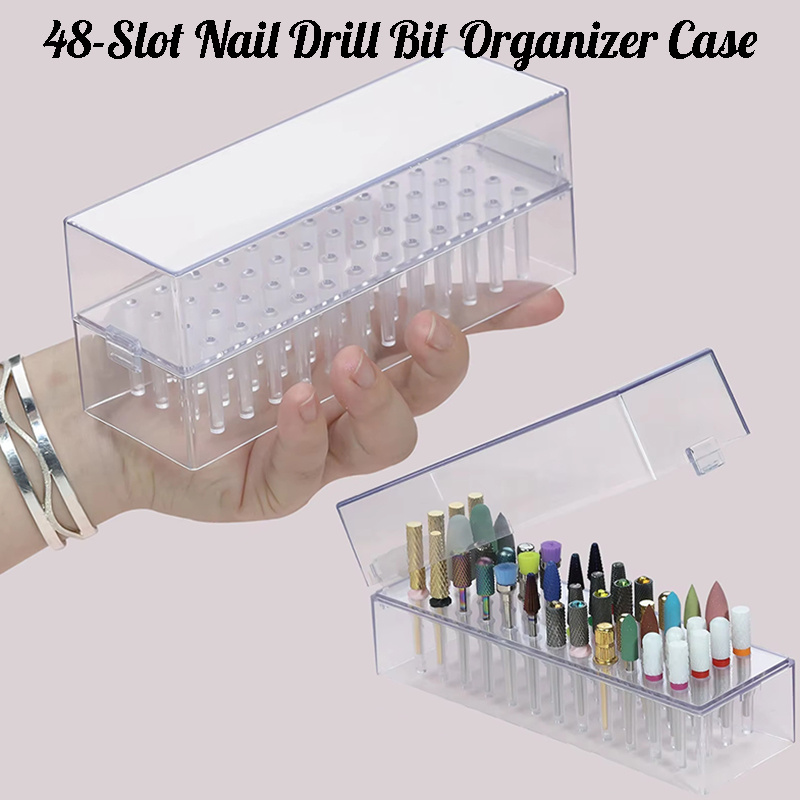 48 Holes Clear Nail Drill Bits - Power Tools Holder ulasan dan harga