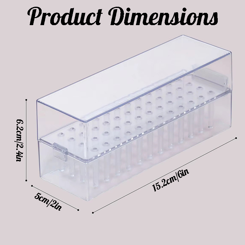 48 Holes Clear Nail Drill Bits - Power Tools Holder ulasan dan harga