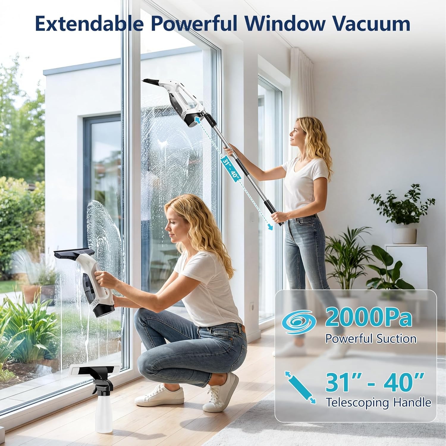 2000Pa Handheld Window Vacuum  - Kit Power Tools ulasan dan harga