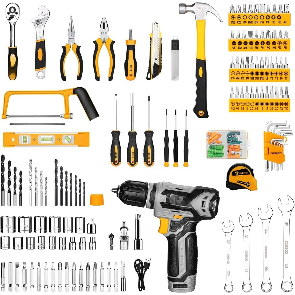 US Shipping Tool Kit Box Drill - Power Tools Combo Kits ulasan dan harga