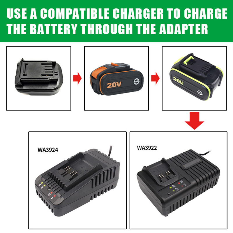 Battery Adapter Converter for  - Power Tools Green Color ulasan dan harga