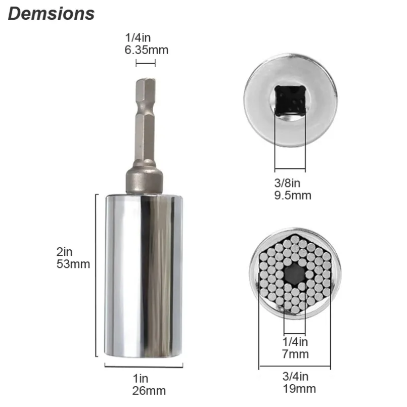 Universal Socket Wrench Head S - Power Key Tools ulasan dan harga
