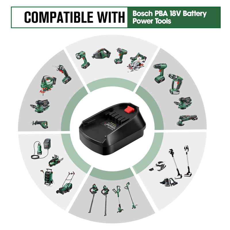 Battery Adapter for Bosch 18V  - Power Tools Green Color ulasan dan harga