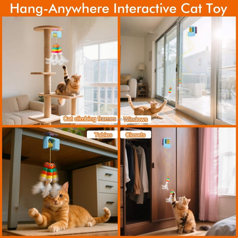 Electric Cat Toy with 2 Ropes  - Power Tools Cat ulasan dan harga