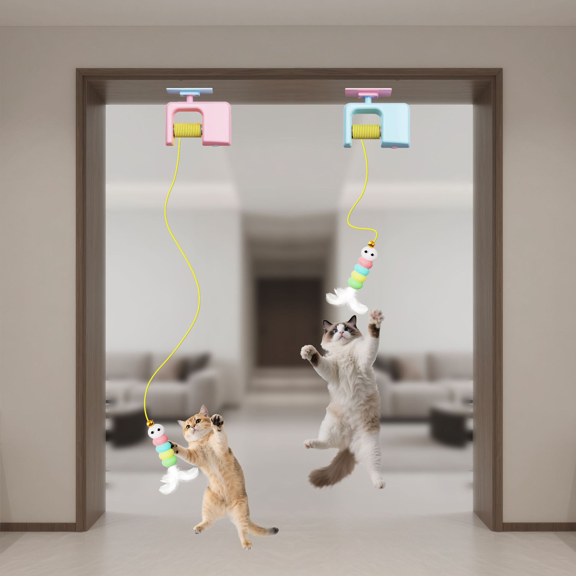 Electric Cat Toy with 2 Ropes  - Power Tools Cat ulasan dan harga