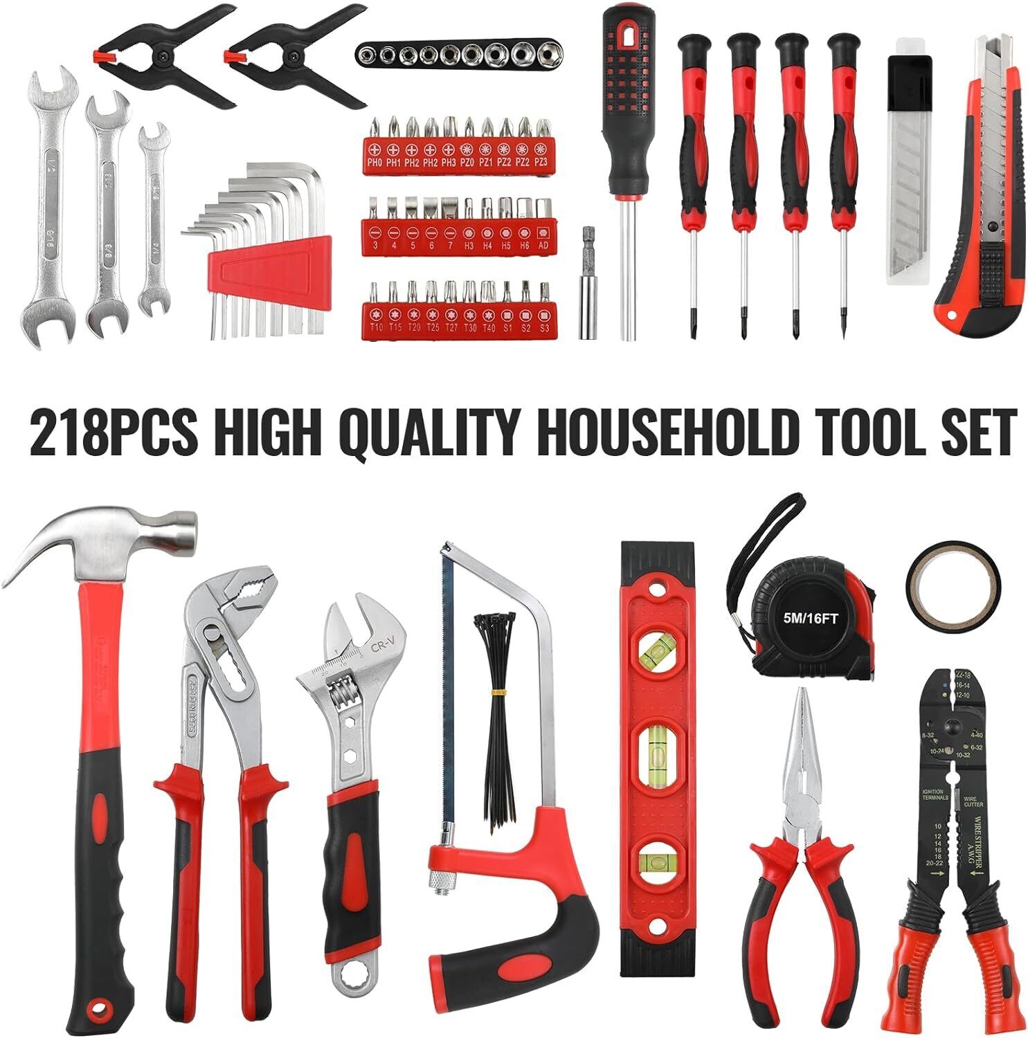 218-Piece Household Tool Kit A - Power Tools Catalogue ulasan dan harga